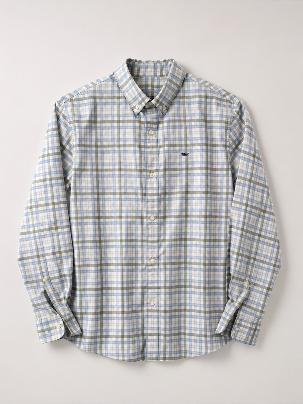 Vineyard Vines Boys' On-The-Go brrr Tattersall Shirt Size L (16)